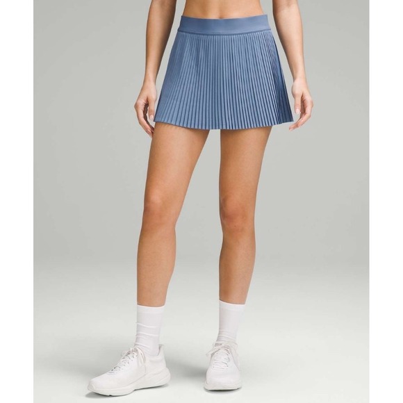 lululemon athletica Dresses & Skirts - Lululemon Varsity HighRise Pleated Tennis Skirt Oasis Blue Sz 14 Pickleball Golf